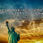 S&P500に10年・20年・30年積立投資した場合の資産推移とリターンを比較したシミュレーション